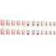 {WELV}24PCS FOR french Cat Eye Press On Nails Medium Length Nude Pink Glitter Gel