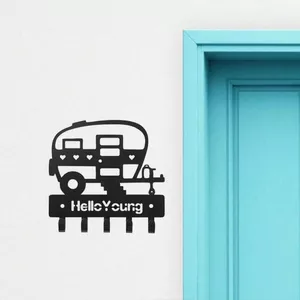 HELLOYOUNG Kim Loại Thời Trang Treo Tường Chìa Khóa Giá Đỡ Treo Tường Móc Trang Trí Nhà Trại Người Tổ Chức Nghệ Thuật Trang Trí