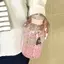 XUAN Kawaii Bình Nước Thẩm Mỹ Tumbler Cho Đá Cà Phê Nước ép Trà Nơ Dễ Thương Cốc Nhựa Có Nắp Ống Hút Chai Uống Di Động VN