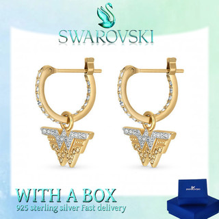 Đại lý mua cao cấp cho trang sức Swarovski làm bằng bạc nguyên chất FIT WONDER NỮThời trang Bông tai nữ quyến rũ Quà tặng cho bé gái Trang sức Hợp thờ