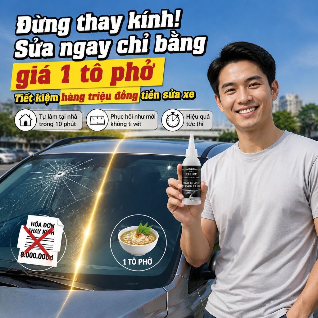 🔥Giá sốc🔥Keo dán sửa chữa vết nứt kính chắn gió ô tô / keo dán sửa chữa kính / keo dán hàn kính ô tô/Bộ dụng cụ sửa chữa kính chắn gió ô tô / dung dịch sửa chữa vết nứt kính