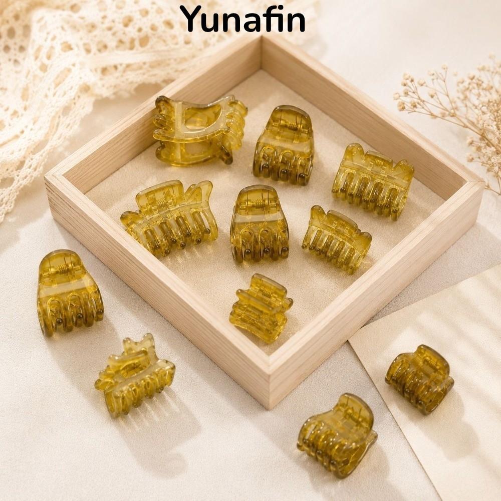 Kẹp tóc Massage tai Mini YUNAFIN, Kẹp vuốt tóc di động bằng nhựa, Kẹp tóc tai bấm huyệt không trượt tối giản Phụ nữ bé gái