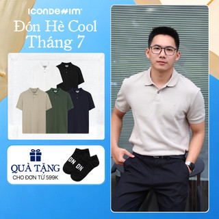Áo Polo Nam ICONDENIM Trơn ICONDENIM, vải thun cá sấu, thấm hút mồ hôi, chống nhăn, form regular PLID0144