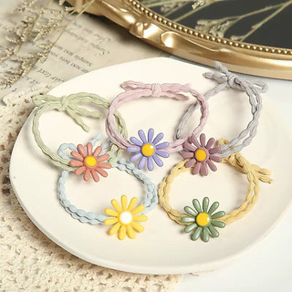 Set 100 Dây buộc tóc hoa Cúc Nhí co dãn- Quà tặng khách QiQiShop