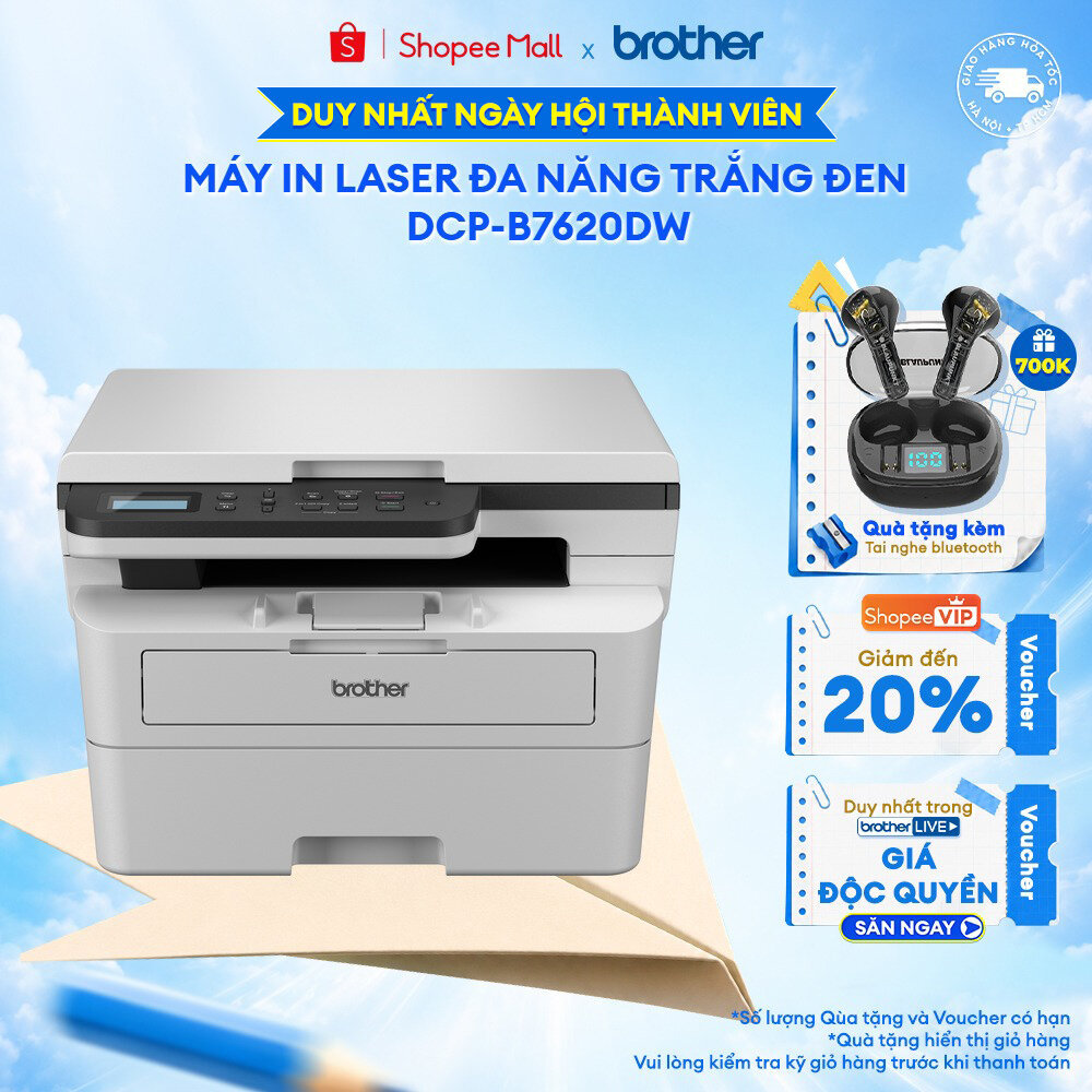 [VOUCHER 90K] Máy in laser đa năng Brother DCP-B7620DW
