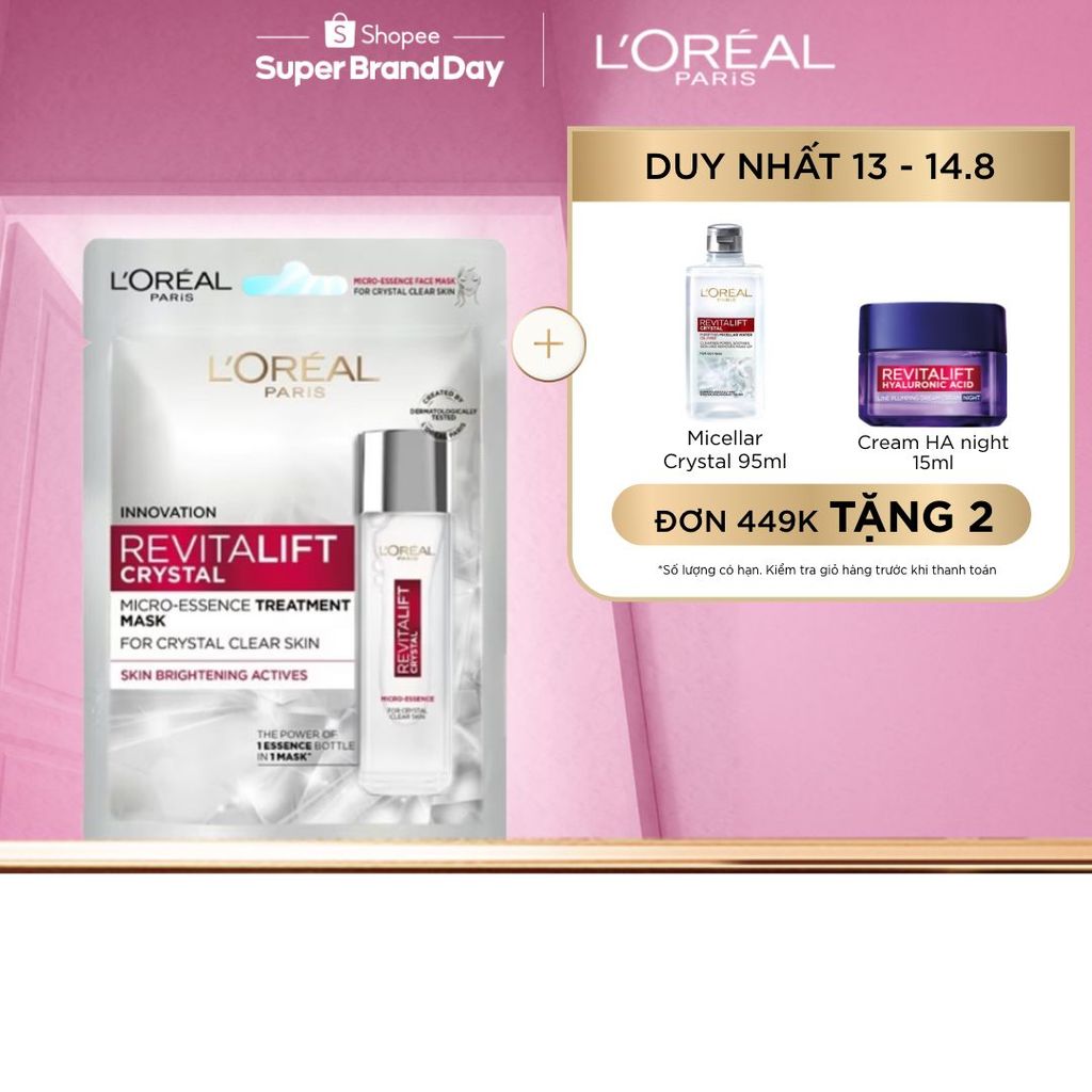 Mặt nạ dưỡng chất Revitalift Crystal MicroEssence Treatment Mask L'Oreal Paris 25g