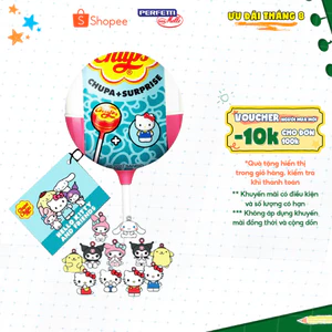 Que kẹo mút Hương dâu đầy bí ẩn Chupa Chups sưu tầm những nhân vật Hello Kitty & Friends