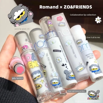 son romand gloss son romand sanrio Hàn Quốc ROMAND x Kwon Ji-Dragon ZO & FRIENDS Joint Juice Lip Glaze Jelly Lipstick Angel Light Lip Gloss