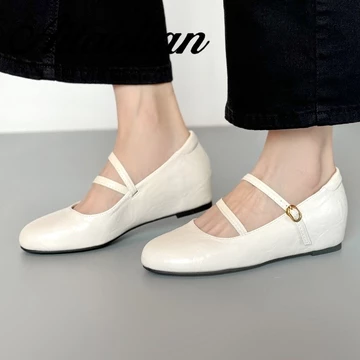 (Size 34-40) Da Thật Chính Hãng Giày Cao Gót Nữ Mũi Vuông Giày Nữ Giày Cao Gót Nữ Phong Cách Anh Giày Cao Gót Da Nữ Giày Hot Giày Màu Trơn MaryJane Đen
