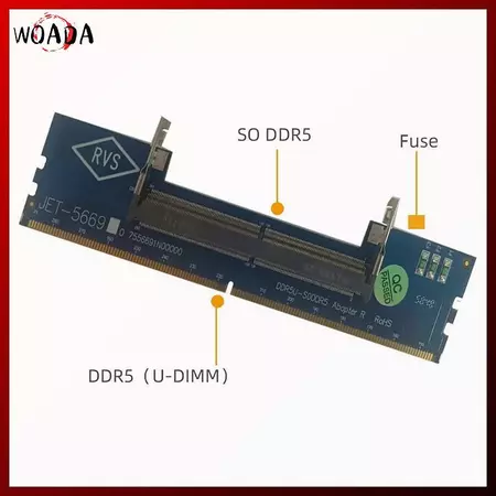 WOADA Laptop DDR5 RAM Sang Máy Tính Để Bàn DDR5 U-DIMM Adapter Bảo Vệ Thẻ Nhớ Chuyển Đổi DDR5 Bộ Nhớ RAM Adapter Thẻ VN
