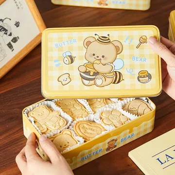 Hộp quà bánh quy gấu mật ong Hộp quà tặng hoạt hình dễ thương Hộp đóng gói kẹo Hộp thiếc Sản phẩm Hộp rỗng Hộp đựng bánh quy gấu mật ong Hộp quà tặng Hộp quà tặng Bánh quy quà tặng xiangan10268.my2026