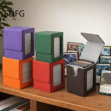 SDFG Hộp sưu tập cửa sổ SDFG, Hộp đựng thẻ PU chống vết bẩn, Hộp đựng son môi có nắp Hộp đựng thẻ giao dịch chống ẩm Thẻ thể thao
