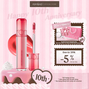 [Rom&nd] [Màu 26-30] Son Tint lì cho môi căng mọng THE JUICY LASTING TINT