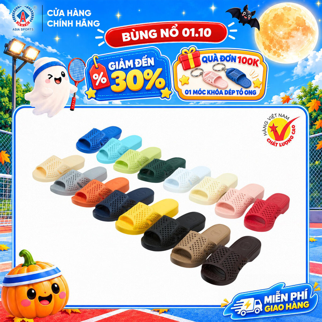 Dép Tổ Ong Nữ ASIA (Size 32-37) Siêu Nhẹ Nhanh Khô - Dép Lê Nhựa Đúc Nữ Đi Trong Nhà Đi Mưa Chống Trượt - DCE03