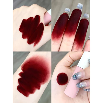 🔥Lâu Dài Halloween son môi Son môi dự tiệc Halloween Màu Vàng Làm Trắng Da Màu Tối Retro Đỏ akf Lip Mud m15 Đỏ Đậm Plasma Đỏ Dì Màu m08 Matte Lip Glaze