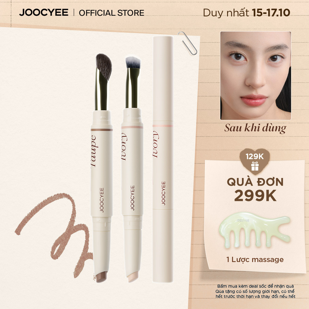 Bút tạo khối & bút bắt sáng JOOCYEE Contour & Highlighter Pen làm sáng tự nhiên mịn màng lâu trôi