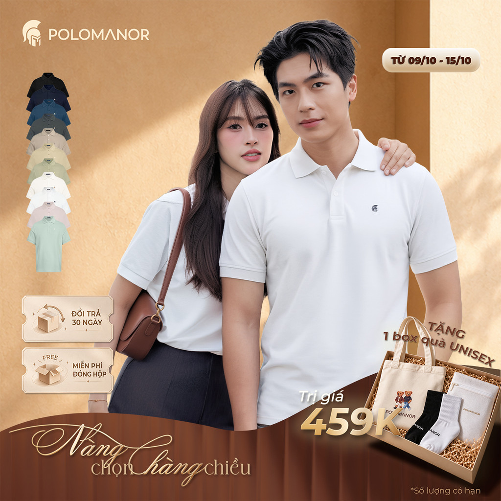 [BEST SELLER] Áo polo nam BASIC SYMBOL, POLO QUỐC DÂN vải cá sấu cotton interlock - POLOMANOR