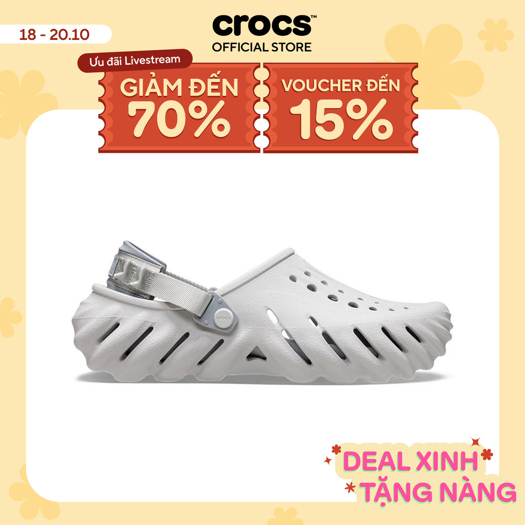 Giày Clog Unisex Crocs Echo - Atmosphere - 207937-1FT
