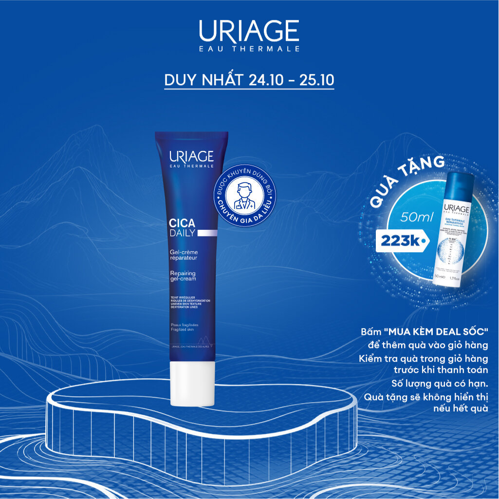 Kem làm dịu và phục hồi da tổn thương hằng ngày URIAGE CICA DAILY GEL-CREAM 40ml