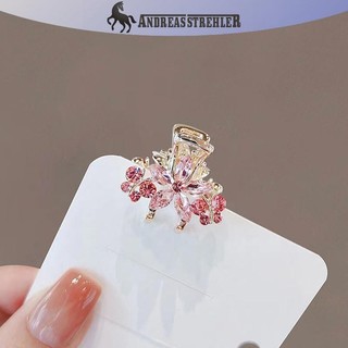 Onetimingfine Thời Trang Cua Kim Loại Kẹp Tóc Nhỏ Phụ Kiện Tóc Cho Nữ Cô Gái Hồng Kim Cương Giả Nơ Hoa Tóc Pin Bên Nổ Kẹp VN