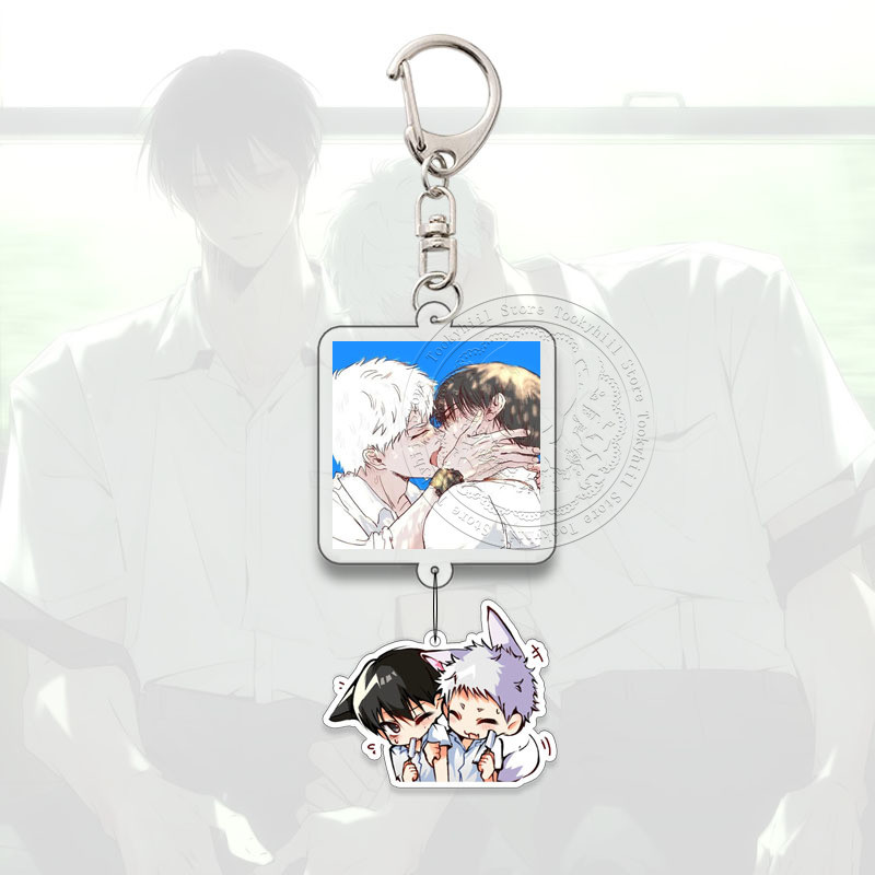 The Summer Hikaru Died Keyring Anime Cartoon Cartoon Q Version Kawaii Acrylic Pendant Keychain Bag Decorate Accessories