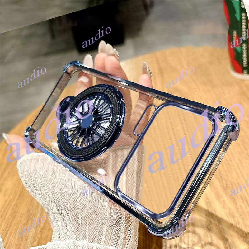Dành Cho Xiaomi 17 Pro Max 5G Ốp Điện Thoại Trong Suốt Mạ Bốn Góc Có Giá Đỡ Cối Xay Gió Cho Xiaomi 17Pro Max 17ProMax 5G Ốp Lưng Silicon Mềm Chống Sốc Cho Xiaomi17 Pro Max 5G