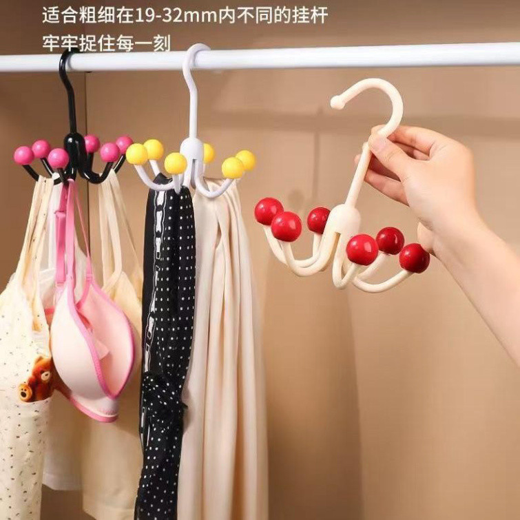 Móc treo đồ lót,Tất vớ đa năng 6 móc Móc phơi quần áo Tiết Kiệm Không Gian Nhà Ký Túc Xá