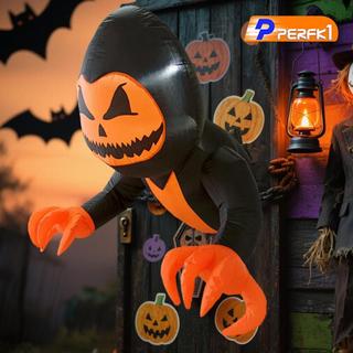 Halloween Bơm Hơi Bí Ngô Reaper Nổ Ra Từ Cửa Sổ Trang Trí Dạ Quang Với Đèn LED Cho Nhà Ma Ám Ban Công