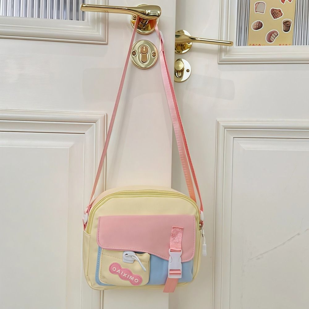 Túi đeo vai nữ CPINCP, Túi đeo chéo dung tích lớn màu sắc, Túi Tote vải Nylon mềm nhẹ dễ thương cho bé gái