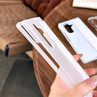 Ốp lưng cứng silicon mờ Samsung Galaxy Z Fold 7/6/5/4/3, dây đeo tay co giãn chống sốc