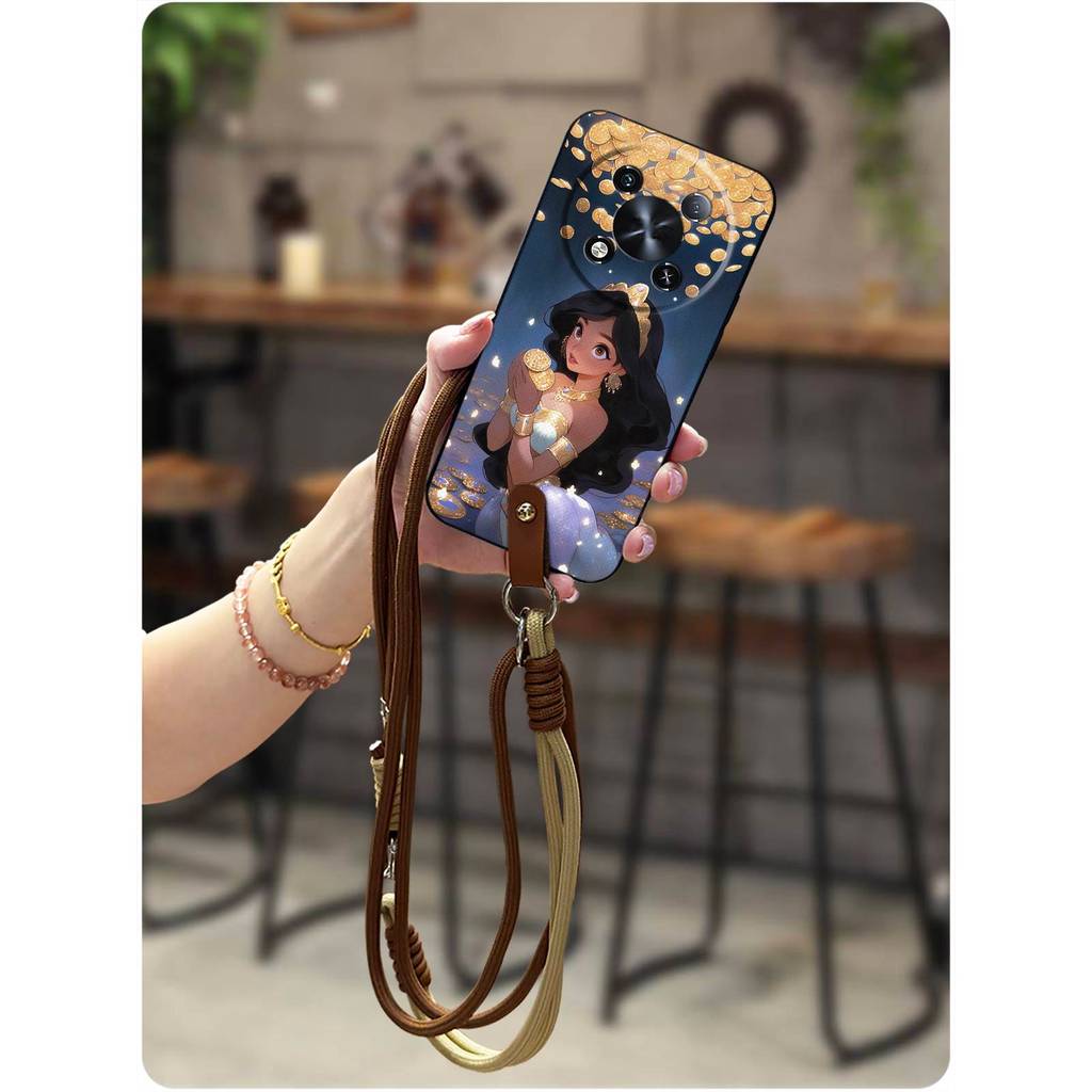 Bọc Toàn Bộ Vỏ Mềm Ốp lưng Itel RS4 / S666LN Chống Sốc Thiết Kế Thời Trang Đeo Ngang Graffiti Chống Va Đập Hoạt Hình Ốp Lưng Chống Bụi Dễ Thương TPU Vòng Cổ Dây Buộc Silicon Hình Chữ Thập