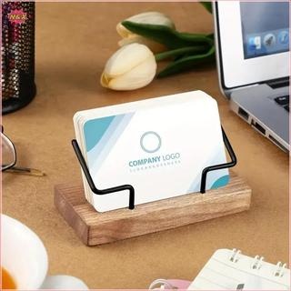 N & X 1 Hộp đựng danh thiếp bằng gỗ cho bàn làm việc bằng gỗ Đế trưng bày danh thiếp Bưu thiếp cho máy tính để bàn văn phòng tại nhà.