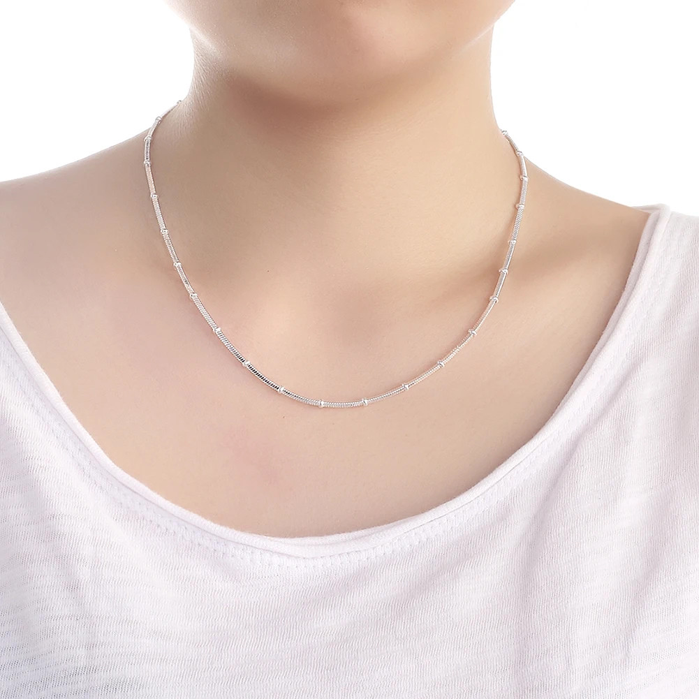 Vòng cổ rắn bạc 925 đẹp đơn giản, trang sức thời trang dành cho nữ