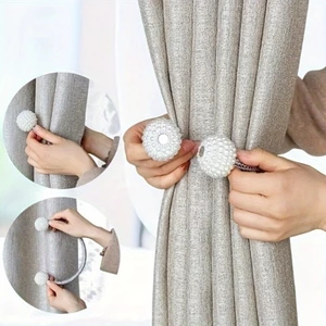 PCF * Dây buộc rèm từ tính Trang trí thủ công Drape Tie Back Curtain Holdbacks