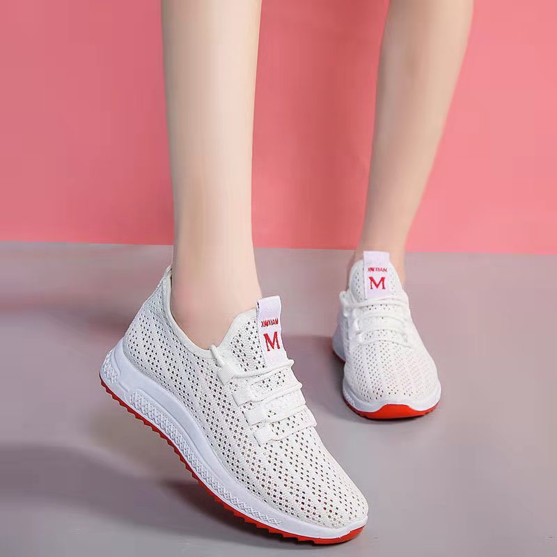Giày lưới mới mùa hè, giày nữ thông thường, thoáng khí, nhẹ, thoải mái, giày chạy bộ chống trượt