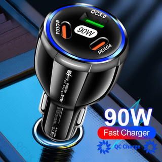 Tẩu sạc xe hơi đa năng 3 cổng, sạc nhanh QC3.0, 1 Type C 2 USB cho điện thoại, tẩu sạc xe hơi tiện lợi TSOT3C