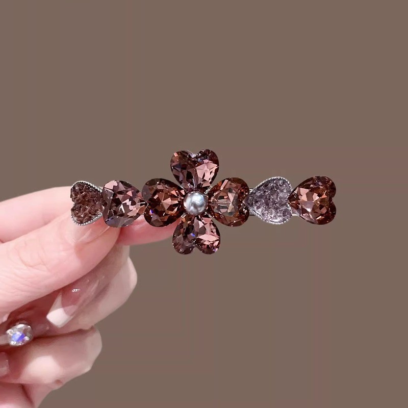 Kẹp Tóc Hoa Pha Lê Cao Cấp Style Hàn Quốc - Sang Trọng Cho Nửa Đầu Và Ngang Tóc