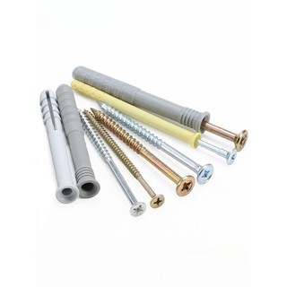 Tắc kê nở nhựa kèm vít M6M8M10 Vít lắp đặt nở, Tắc kê nở, Vít lắp đặt kèm nở lắp cửa nhôm cửa nhựa [JYD-ZZ-Z]