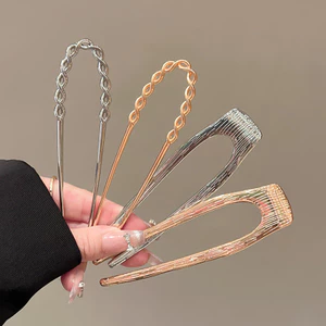 Kẹp Tóc Hình Chữ U Phong Cách Trung Hoa, Thiết kế Hiên Đại Đơn Giản, Dụng Cụ Tiện Ích Cho Tóc Nữ