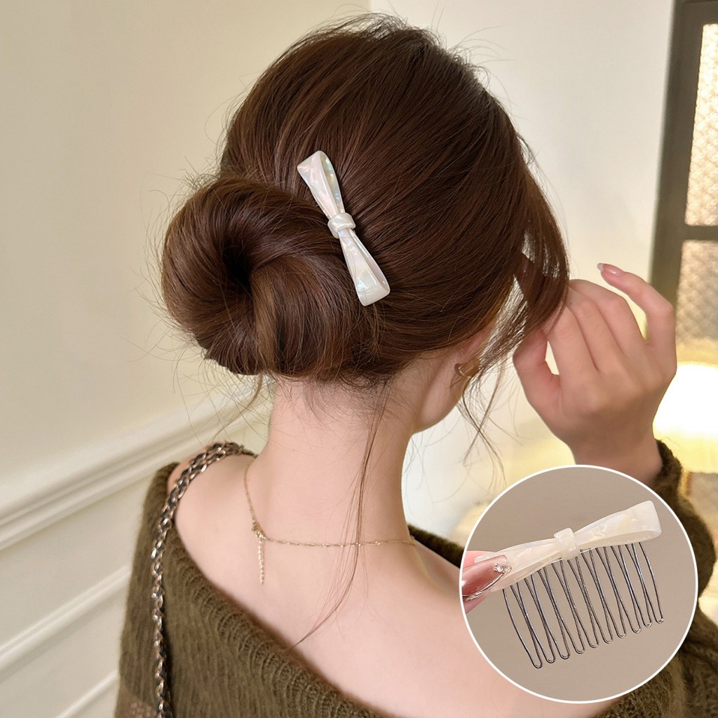 Kẹp tóc nữ Acetate nơ hợp thời trang
