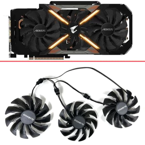 INEW Dành Cho GIGABYTE AORUS GeForce GTX 1080 Ti Xtreme Edition 11G Card Đồ Họa Quạt Làm Mát 95mm 12V 0.50AMP T129215BU PLD10015B12H *