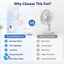 🌤️COD🌤️Quạt Treo Tường Mini 3 Cánh, Quạt Cắm Điện Xoay 360 Độ Để Nhà Bếp Nhà Tắm Tiện Lợi