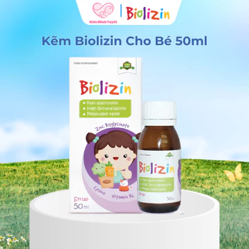 Kẽm Biolizin Cho Bé 50ml - Hỗ Trợ Bé Tăng Đề Kháng, Ăn Ngon, Bổ Sung Kẽm Lysine B6, Vị Đào Dễ Uống.