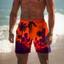 GAHL Hawaii Hoàng Hôn Phong Cảnh 3D In Quần Short Đi Biển Nam Virus Biển Họa Tiết Rùa Ván Lướt Quần Short Mùa Hè
