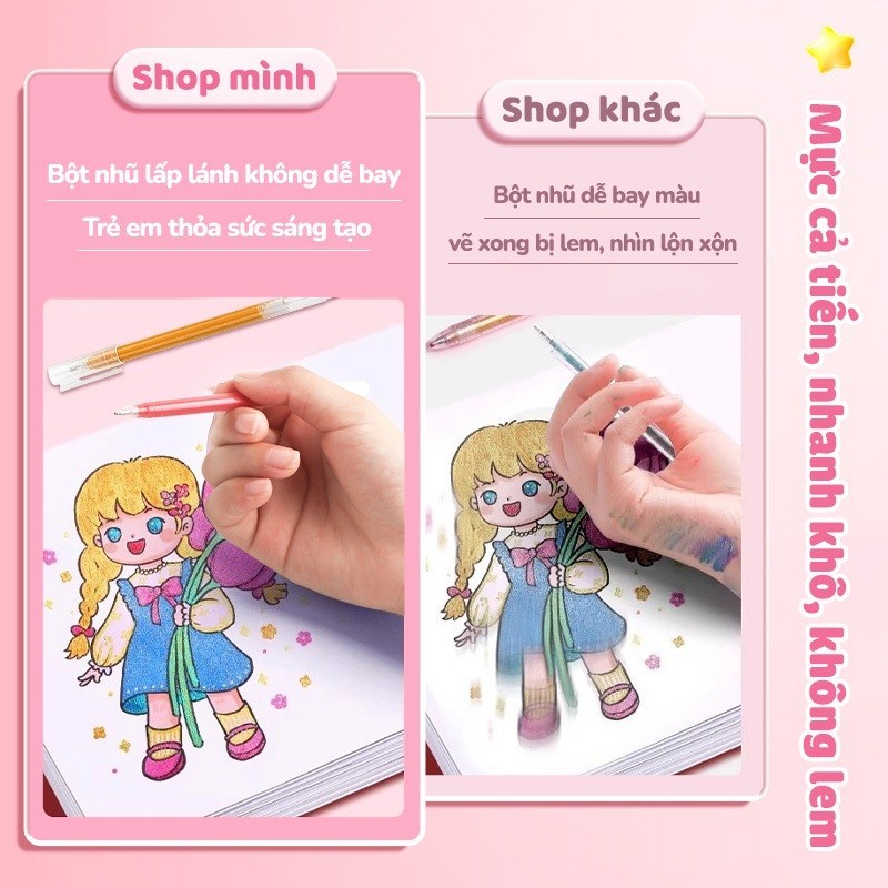 Bút Kim Tuyến Nhiều Màu 48 Màu – Màu Sắc Tươi Sáng, Để Vẽ Tranh, Viết Chữ Đẹp Sang Trọng