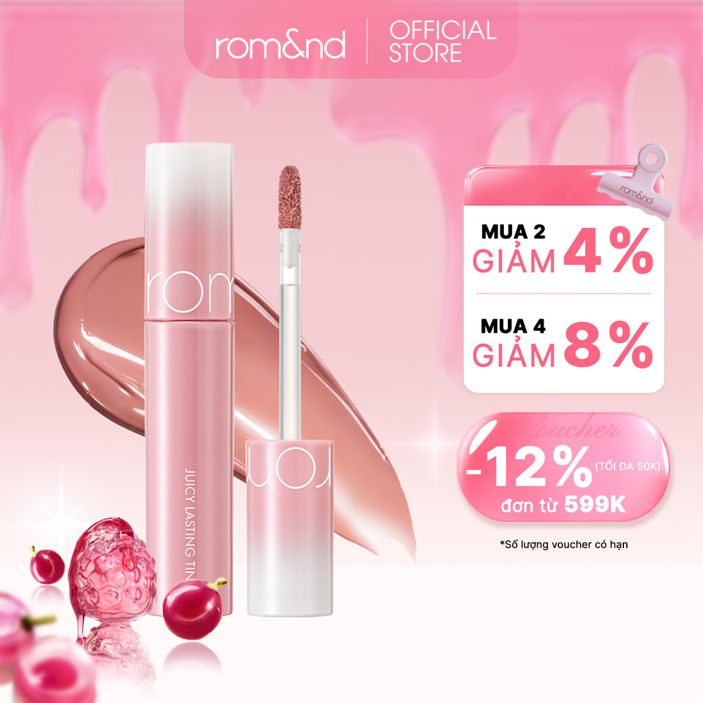 [37-39] Son Tint lì Hàn Quốc Romand Juicy Lasting Tint 5.5g