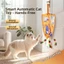 QEARY Đồ chơi cho mèo nâng tự động, 2 chế độ tốc độ có thể sạc lại cho mèo điện, Đồ chơi tự chơi cho thú cưng Treo giảm sự nhàm chán Đồ chơi trêu chọc mèo đa chức năng Sử dụng tại nhà