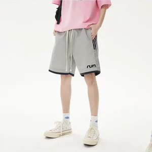 Quần short lụa băng khô nhanh bằng nylon sọc thời trang mới 2026