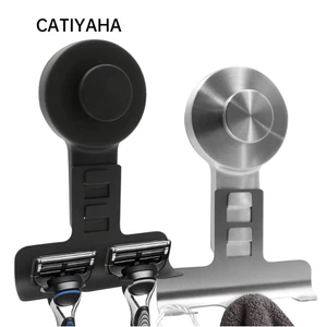 Giá đỡ dao cạo CATIYAHA, Cốc hút vòi hoa sen bằng thép không gỉ, Giá treo tường thiết kế chống rơi có thể tháo rời Sử dụng trong phòng tắm