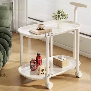 Xe đẩy tủ bên JUIC, Bàn bên 2 / 3 lớp ABS, Chất lượng cao có bánh xe Bàn trà cà phê trắng di chuyển